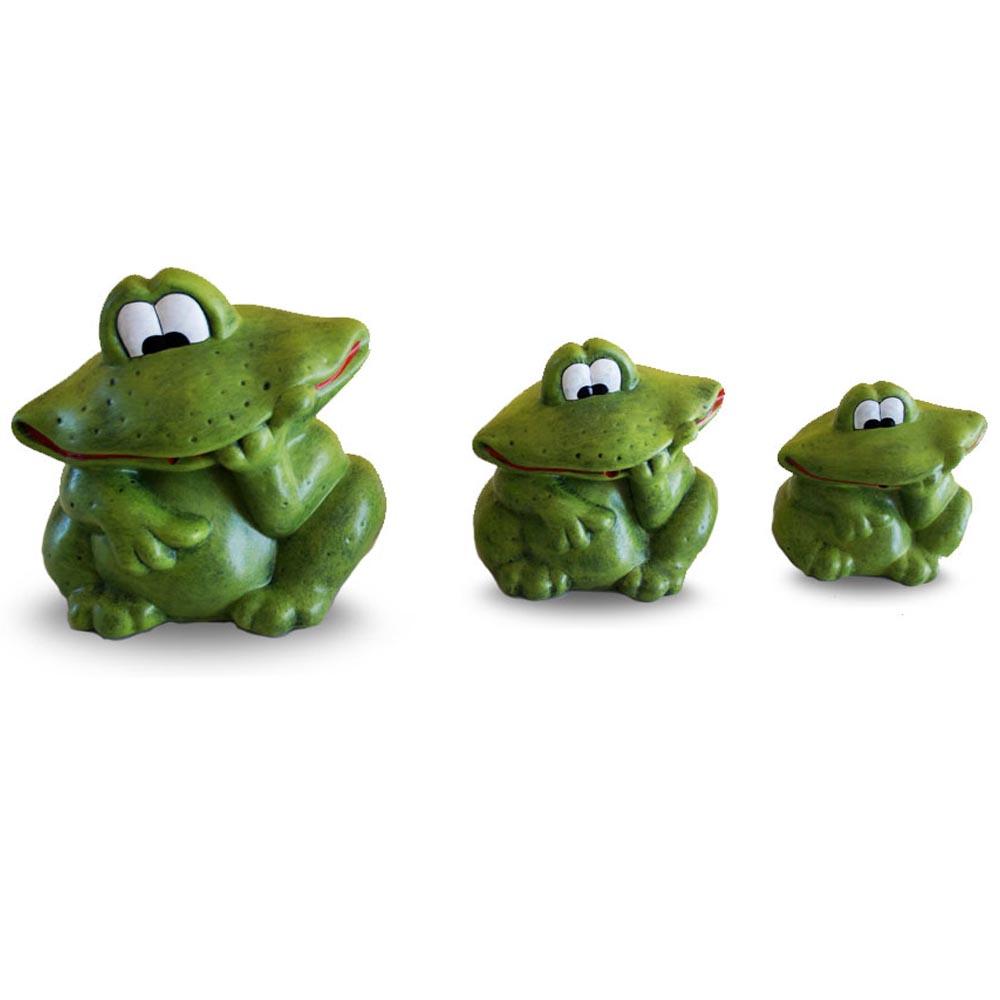 Gartenfigur Frosch mit Schlauchloch XL